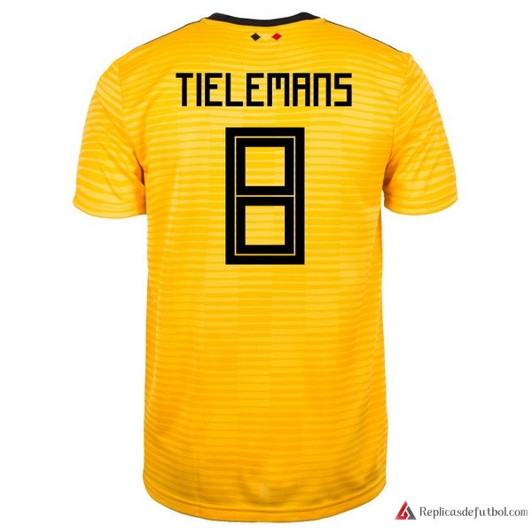 Camiseta Seleccion Belgica Segunda equipación Tielemans 2018 Amarillo